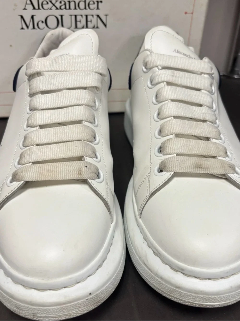 alexander mcqueen sneakers navy glitter sz 40
